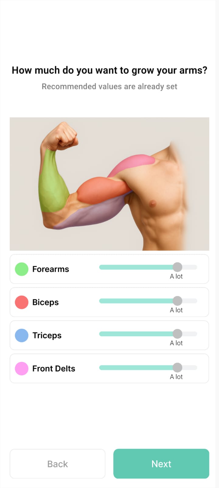 Optimal Fitness App Screenshot